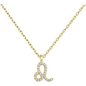 14K Gold Plated Cubic Zirconia Astrology Necklaces for Women - Zodiac Pendant